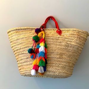 Misa Los Angeles straw tote/beach bag